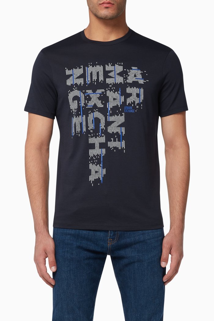 

AX Graphic Print Jersey T-Shirt, Blue