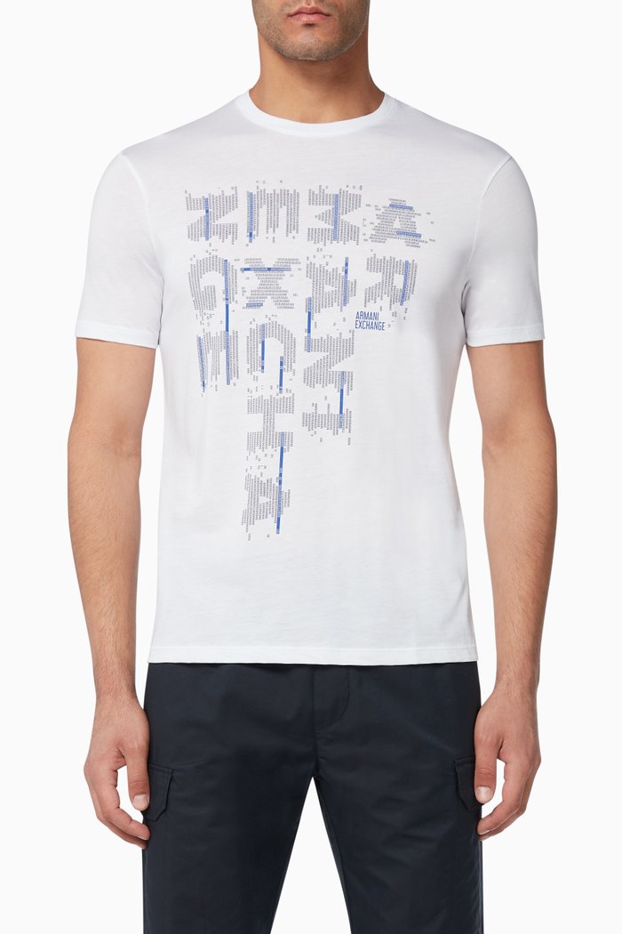 AX Graphic Print Jersey T-Shirt, White