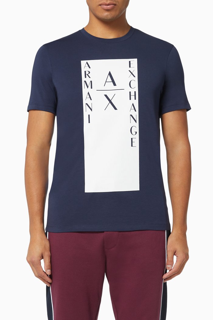 

AX Graphic Print Jersey T-Shirt, Blue