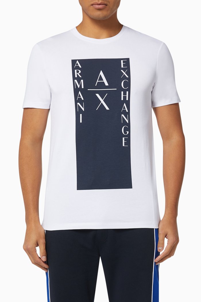 AX Graphic Print Jersey T-Shirt, White