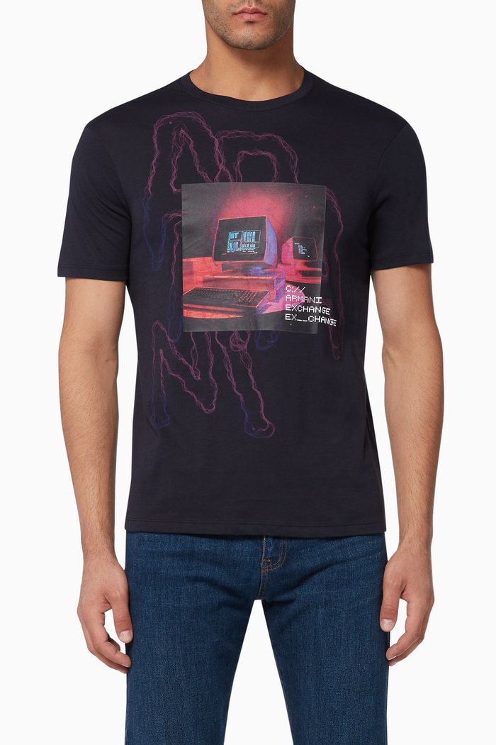

AX Computer Jersey T-Shirt, Blue