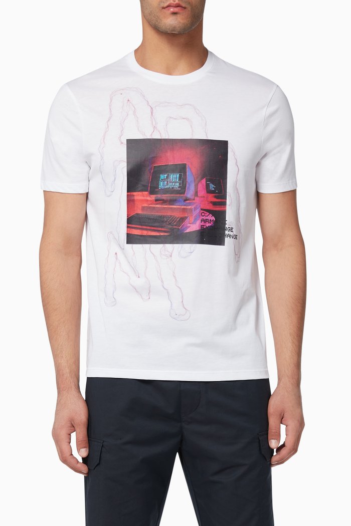 

AX Computer Jersey T-Shirt, White