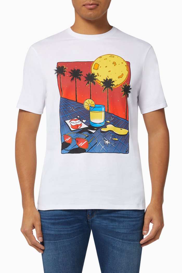 

x Natasha Duke st_Art Graphic Print Jersey T-Shirt, White