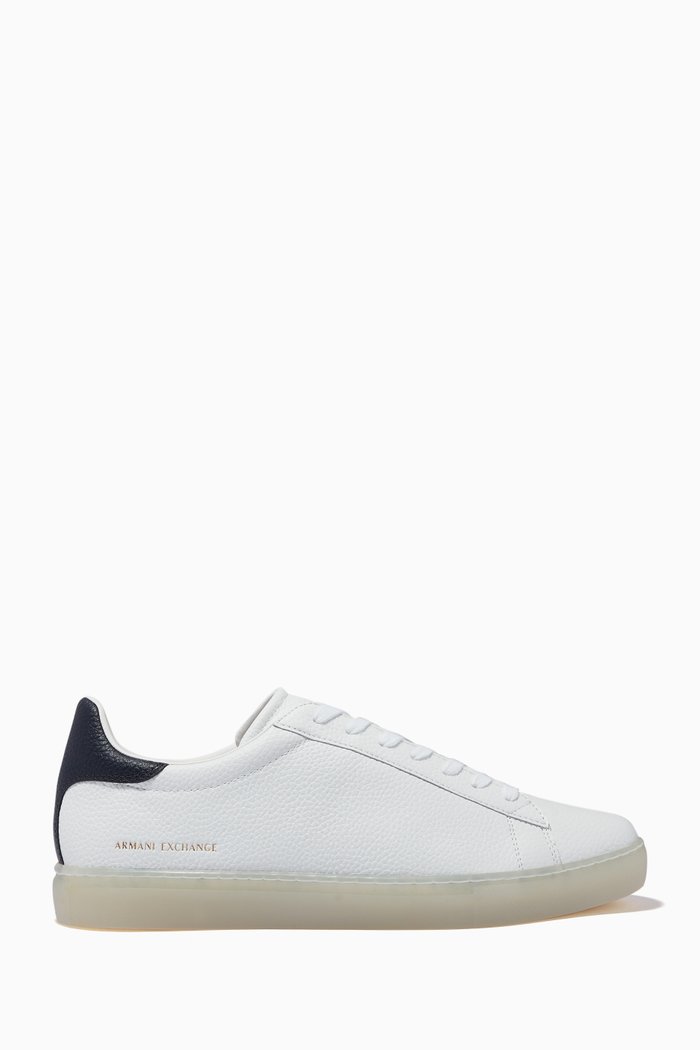 

Lace-up Sneakers in Leather, White
