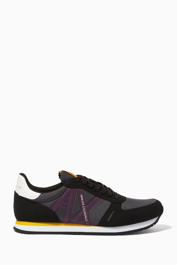 

Icon Logo Sneakers in Faux Suede & Fabric, Multicolor