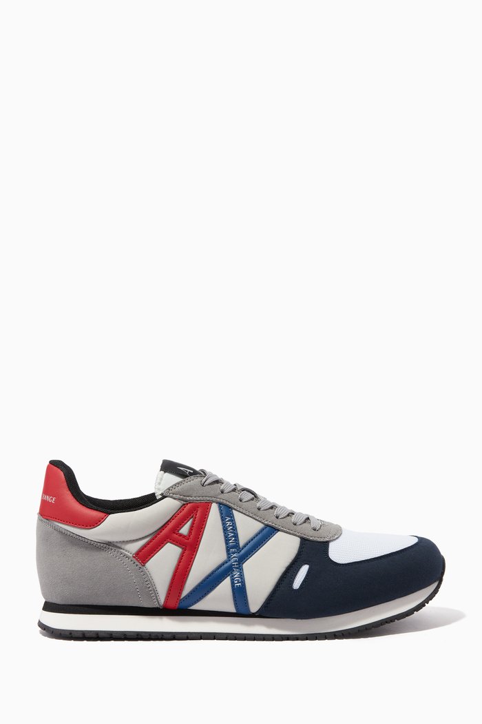 

AX Icon Sneakers in Suede & Mesh, Blue