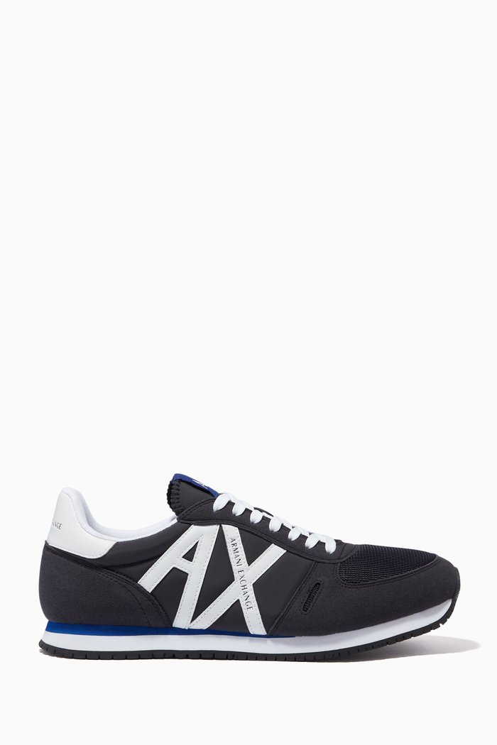 

AX Icon Sneakers in Suede & Mesh, White