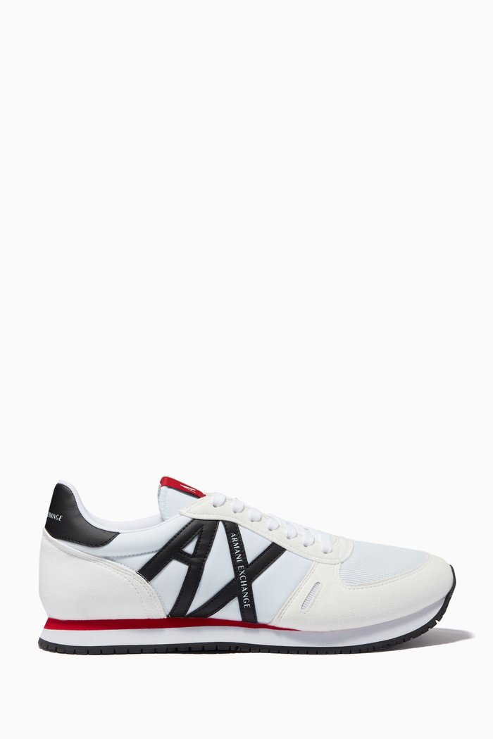 

AX Icon Sneakers in Suede & Mesh, White