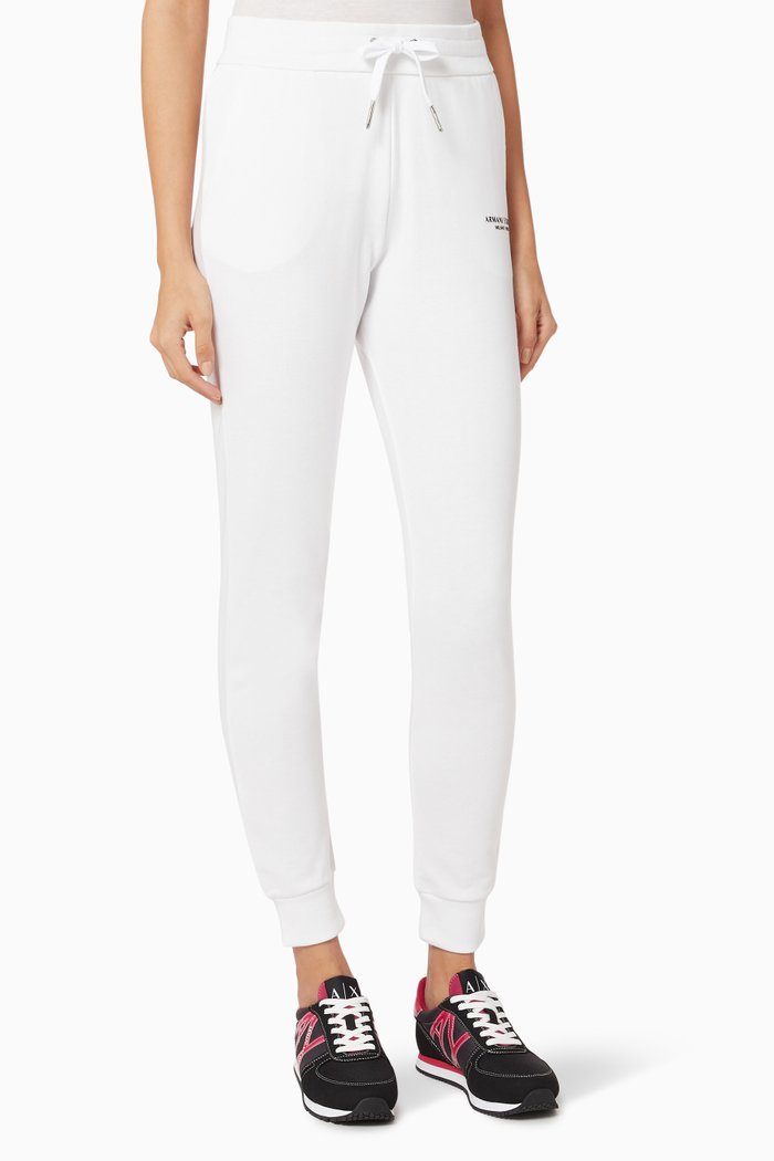 

Logo Sweatpants in Cotton Terry, White