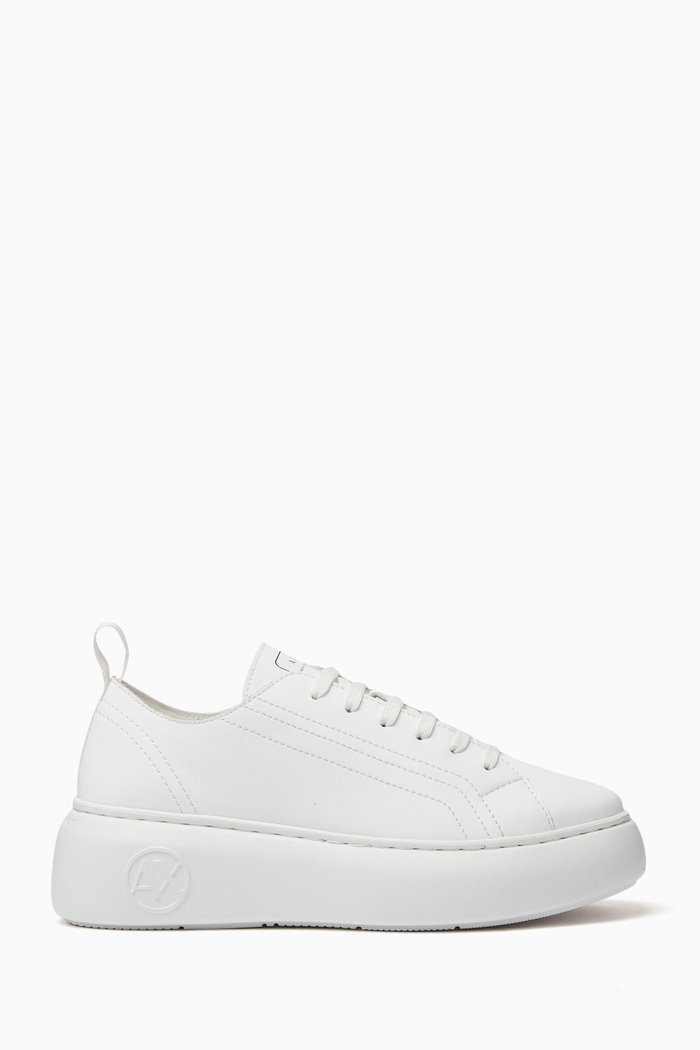 

AX Chunky Sneakers in Faux Leather, White