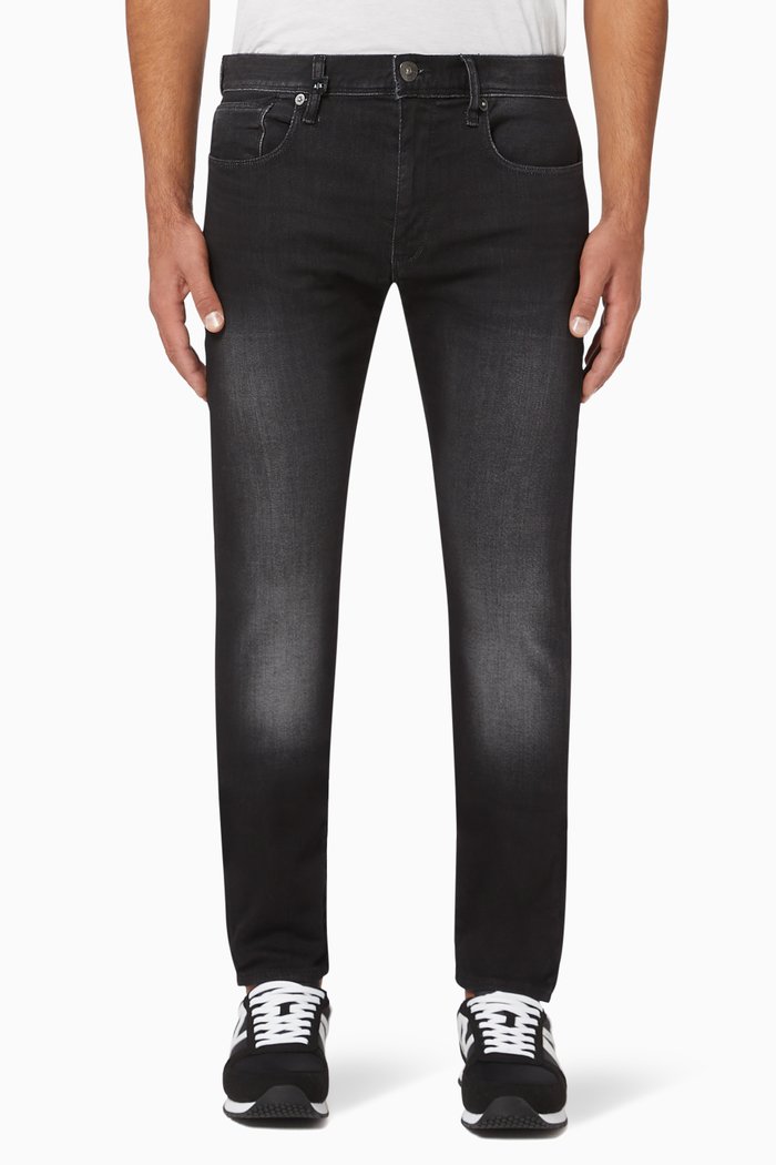 

J13 Slim-Fit Stretch Denim Jeans, Black