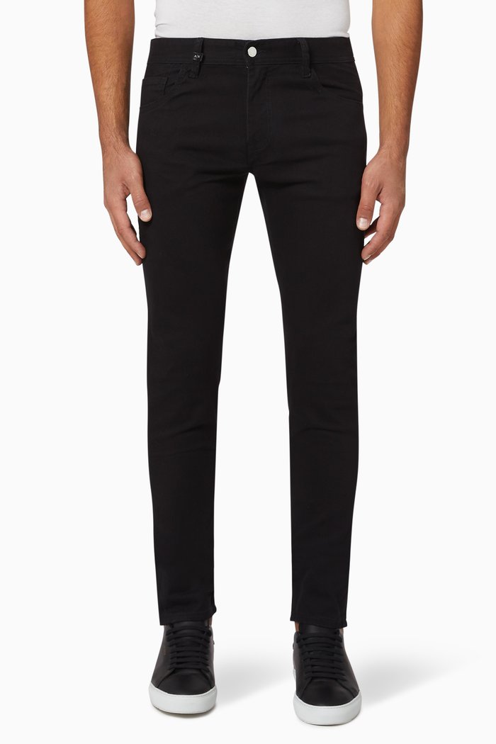 

J14 Stretch Denim Slim-Fit Jeans, Black