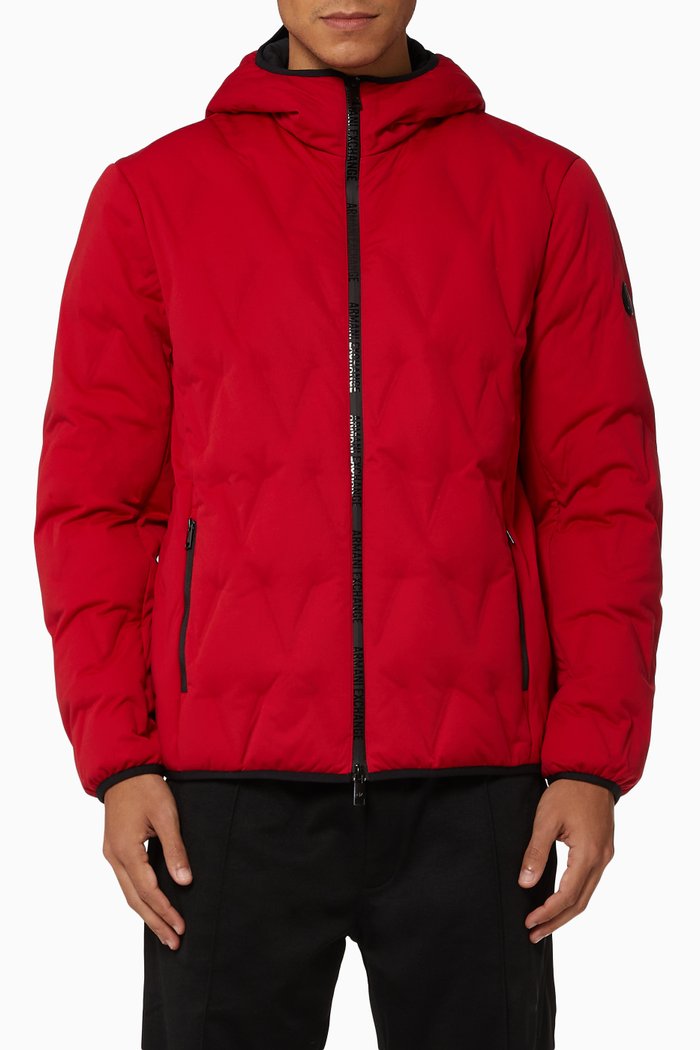 Quilted Down-Filled Jacket, Red
