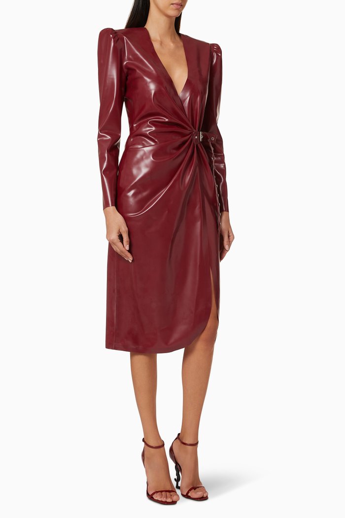 

Latex Wrap Dress, Red