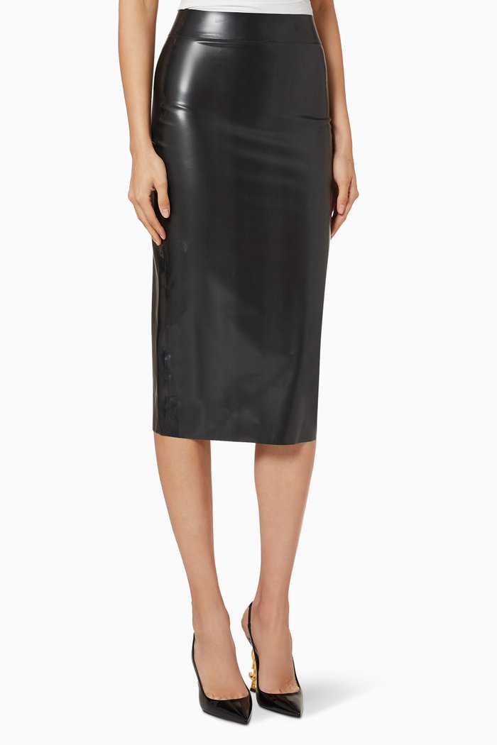 

Latex Pencil Skirt, Black