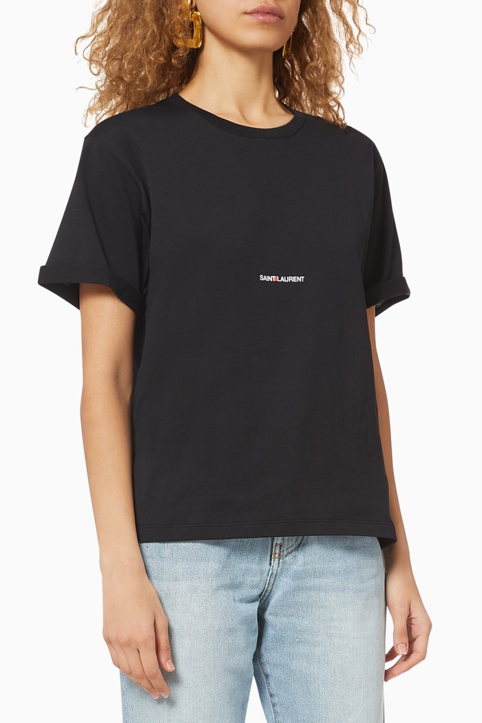 

SAINT LAURENT Logo T-Shirt, Black