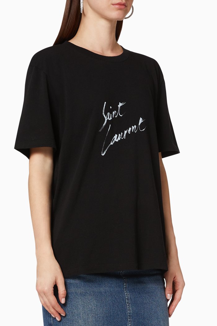 

Signature Printed Jersey T-Shirt, Black