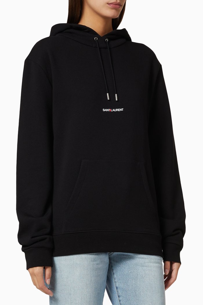 

SAINT LAURENT Logo Hoodie, Black