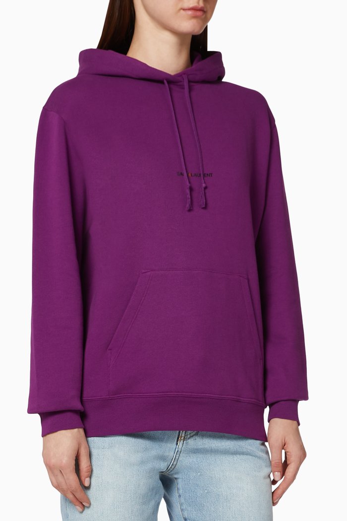 

Logo Cotton Hoodie, Purple
