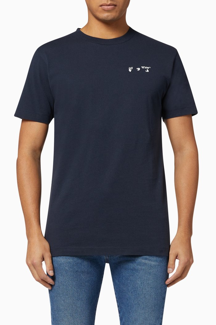 Big Logo Slim Cotton T-Shirt, Blue