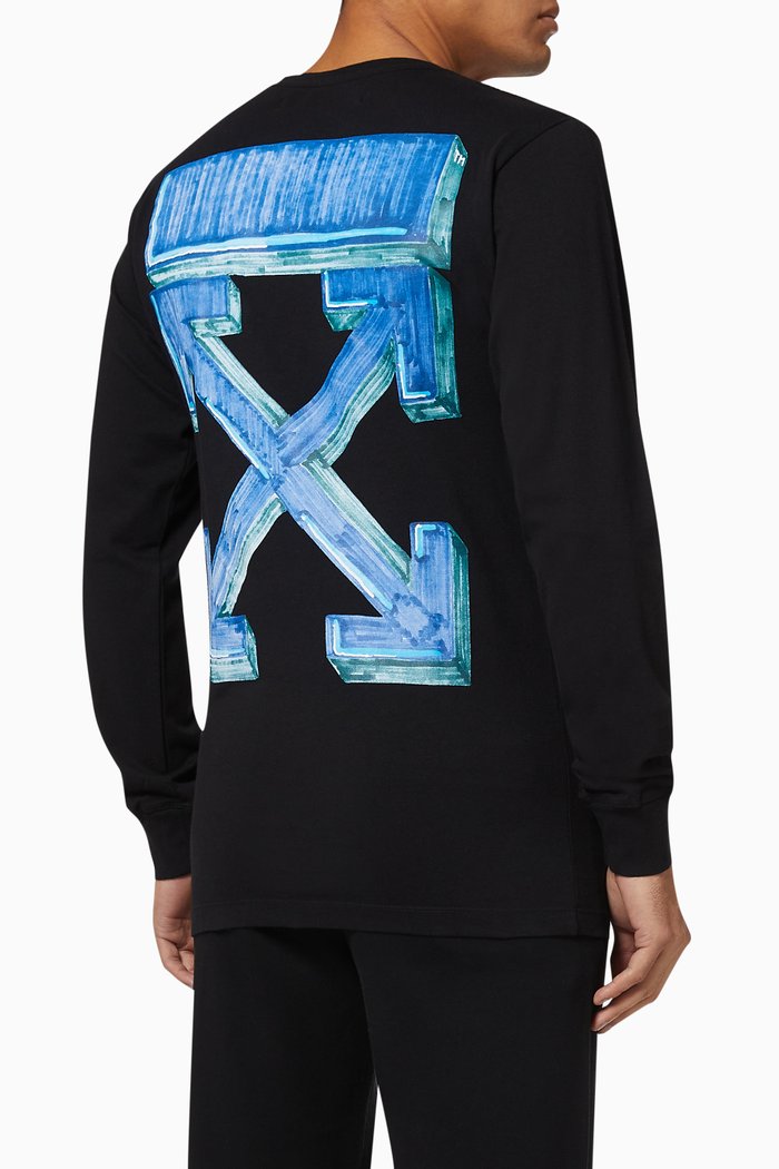

Marker Arrows Cotton T-Shirt, Blue