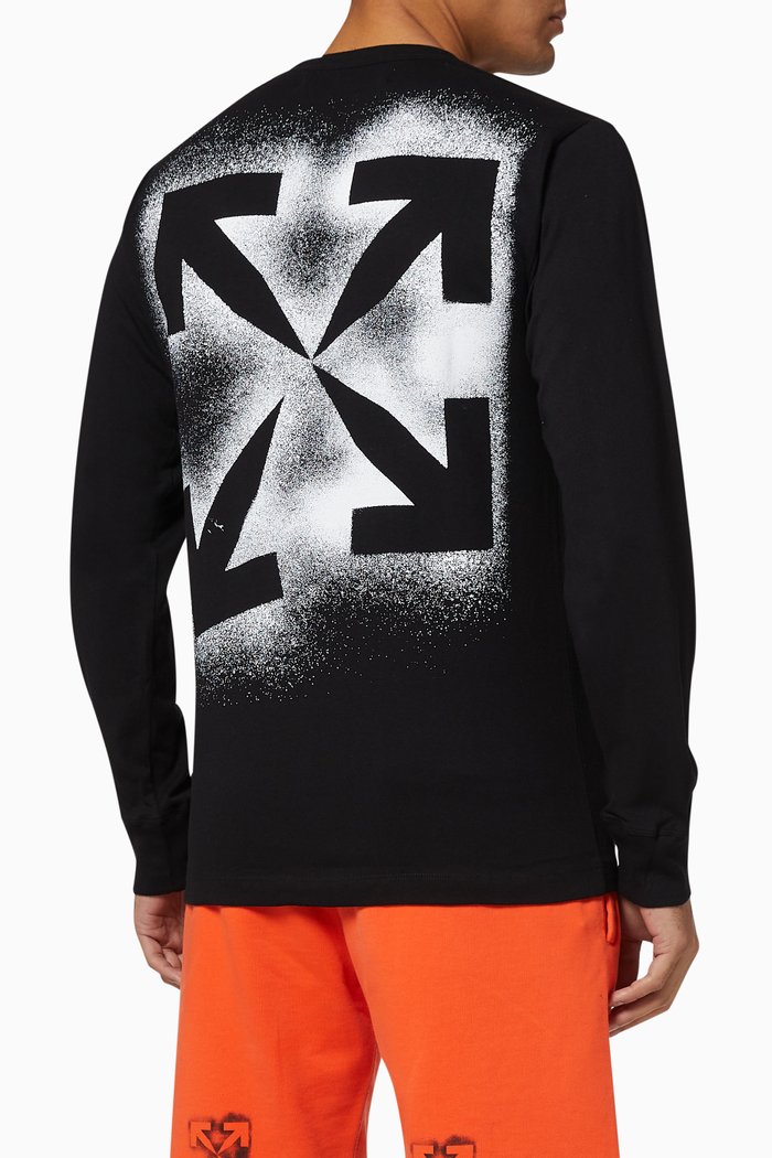 Stencil Cotton T-Shirt, Black