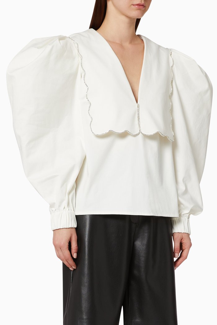 

Victorian Embroidered Blouse, White