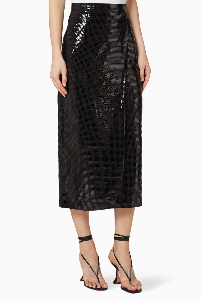 

Sequin Embellished Skirt, Black