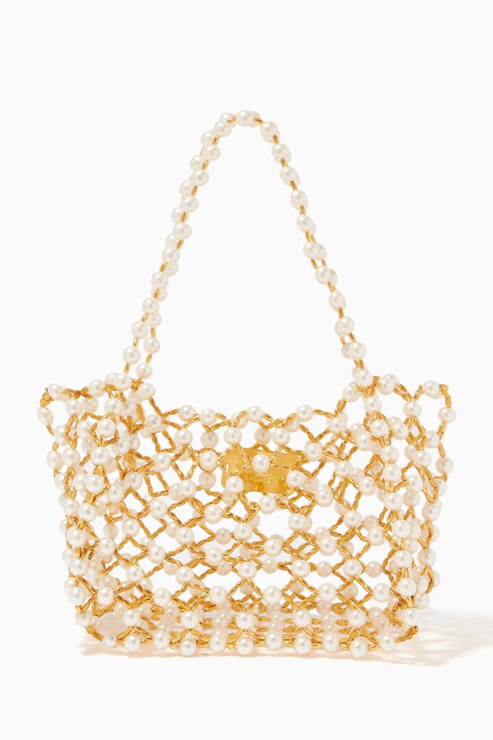 

L'Operette Beaded Bag, White