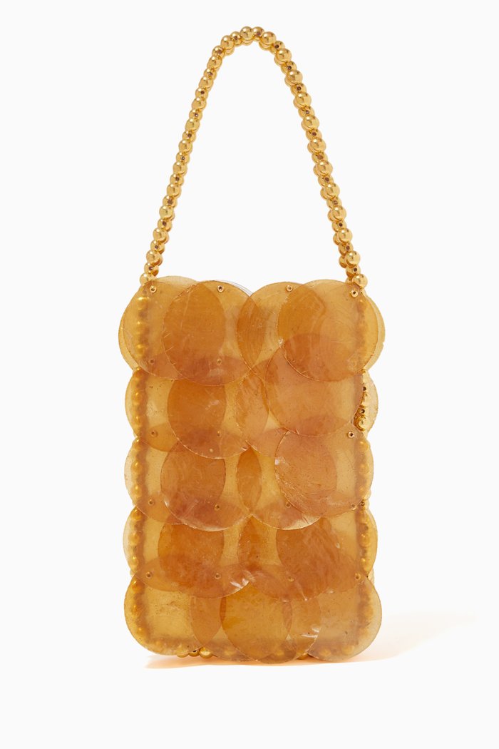 

Casse Noisette Bag in Sequin & Acrylic, Gold