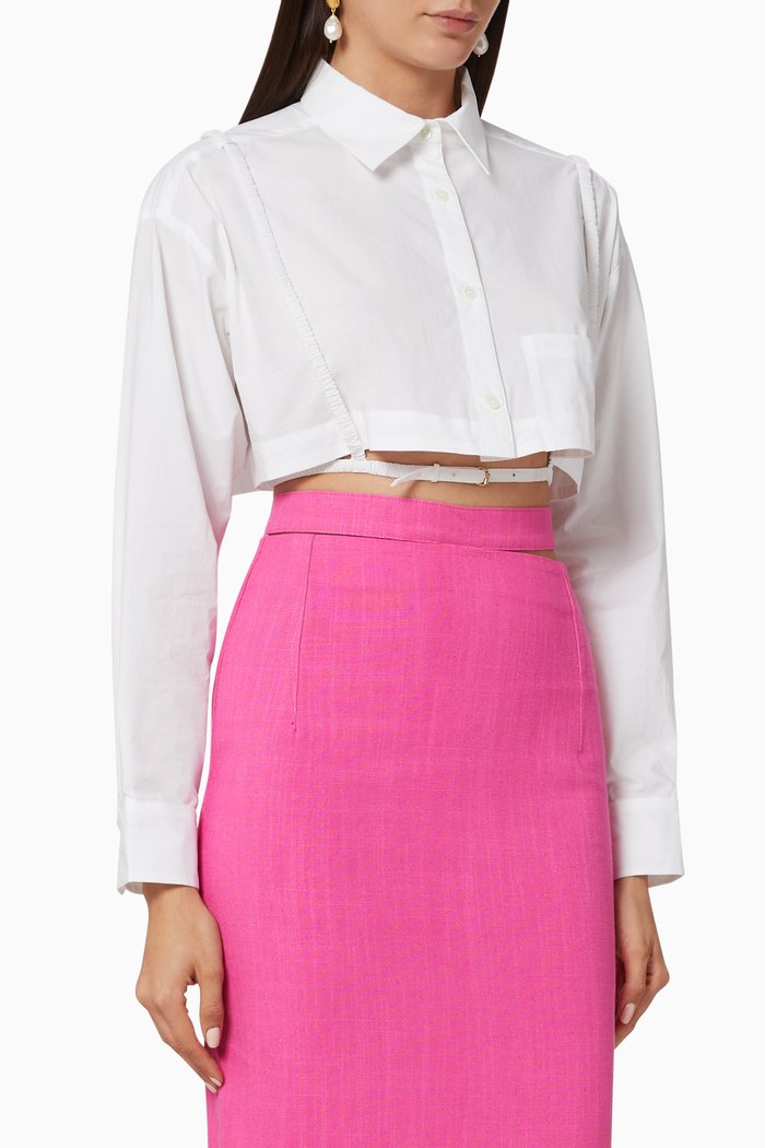 

La Chemise Cavaou Suspenders Shirt, White