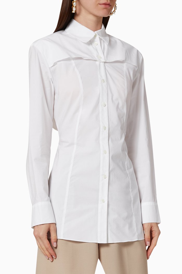 

la Chemise Sauge Shirt, White