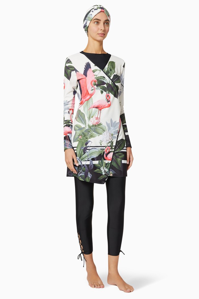 Aurora Flamingo Burkini, Multicolour