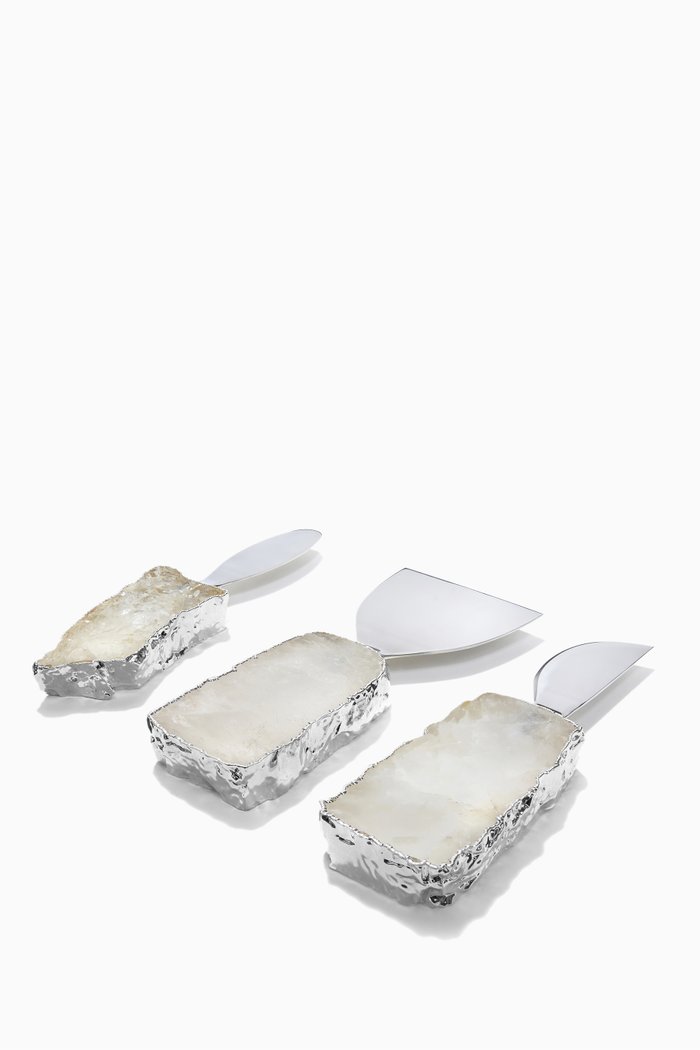 

Kiva Cheese Set, Silver