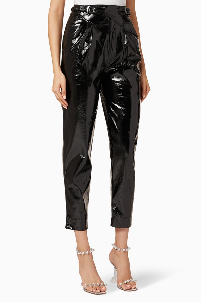 

Wild Faux Leather Pants, Black