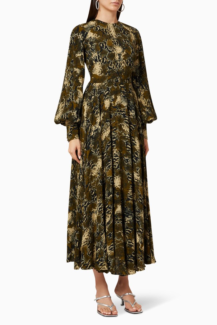 

Mary Printed Dress, Green
