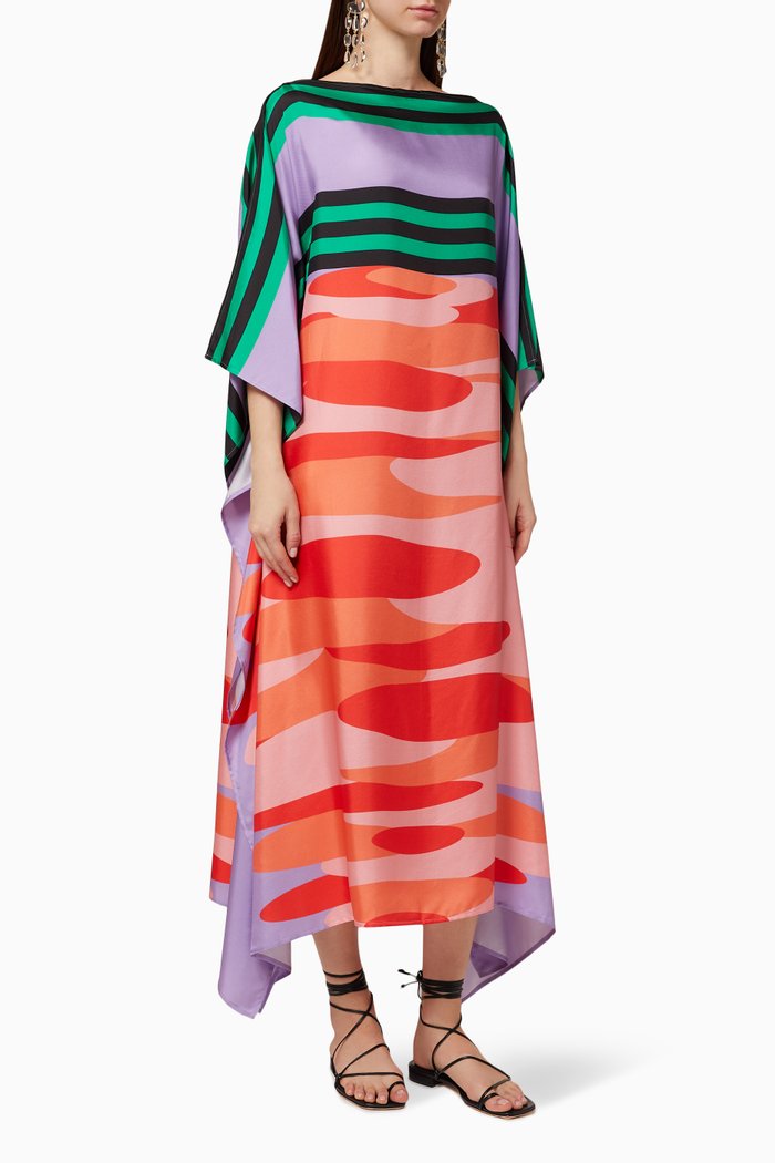 

Nicholson Long Scarf Dress in Silk, Multicolour