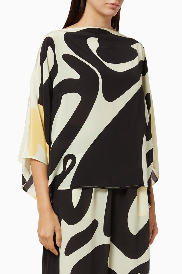 

Accardi Scarf Top in Silk, Multicolour