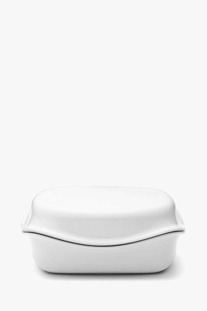 

Cobra Porcelain Butter Dish, White