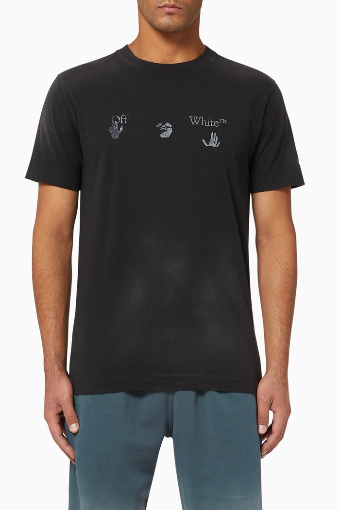 

Big Logo Faded Slim Cotton T-shirt, Black