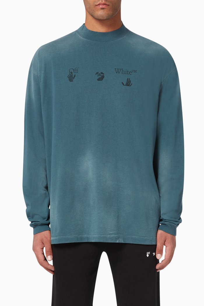 

Big Logo Faded Oversized Cotton T-shirt, Blue