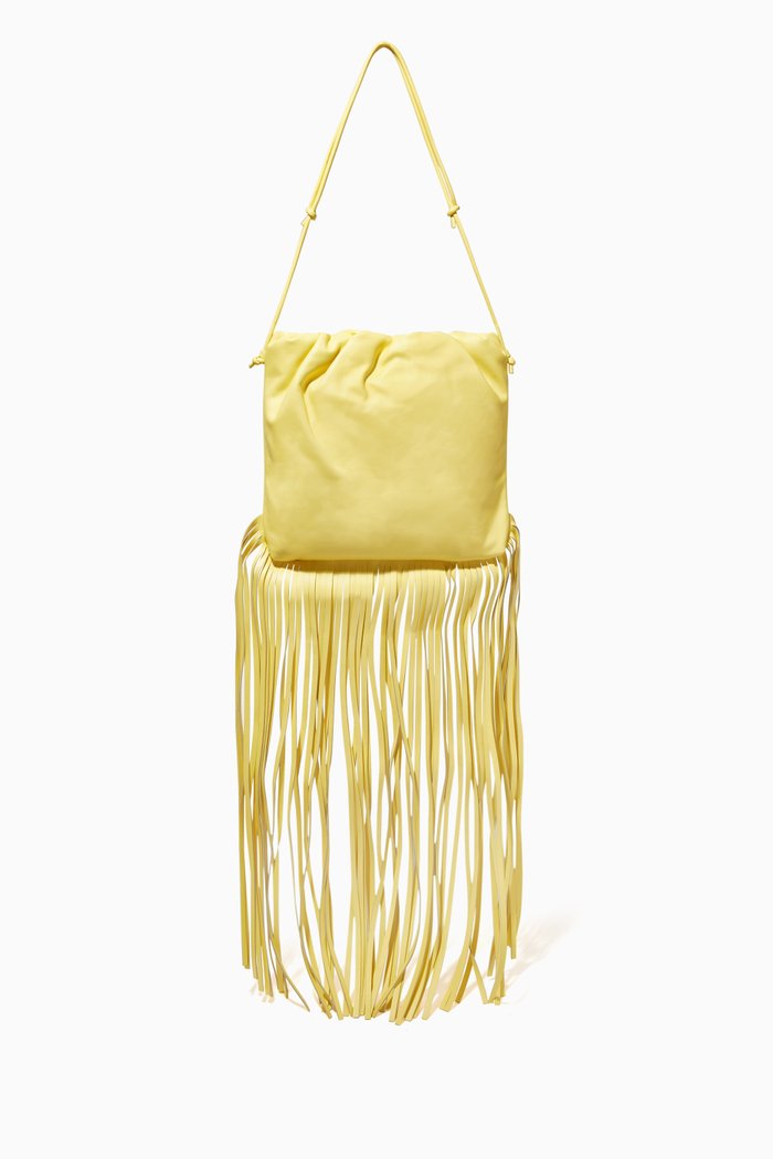 

The Fringe Pouch in Nappa, Yellow
