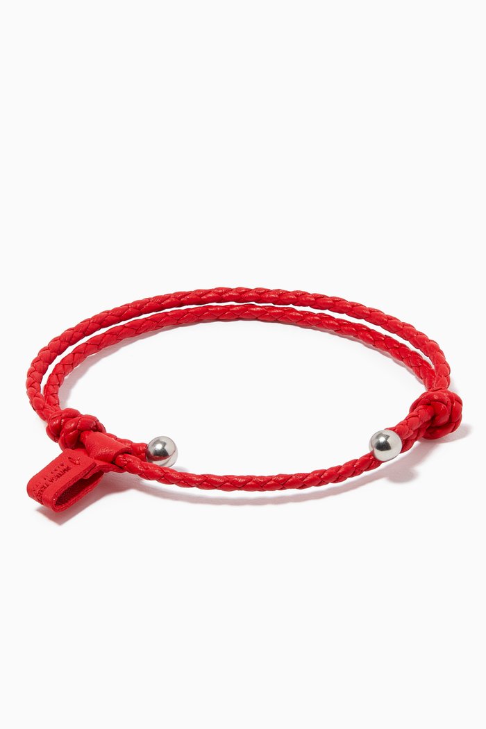 

Bracelet in Intrecciato Nappa, Red