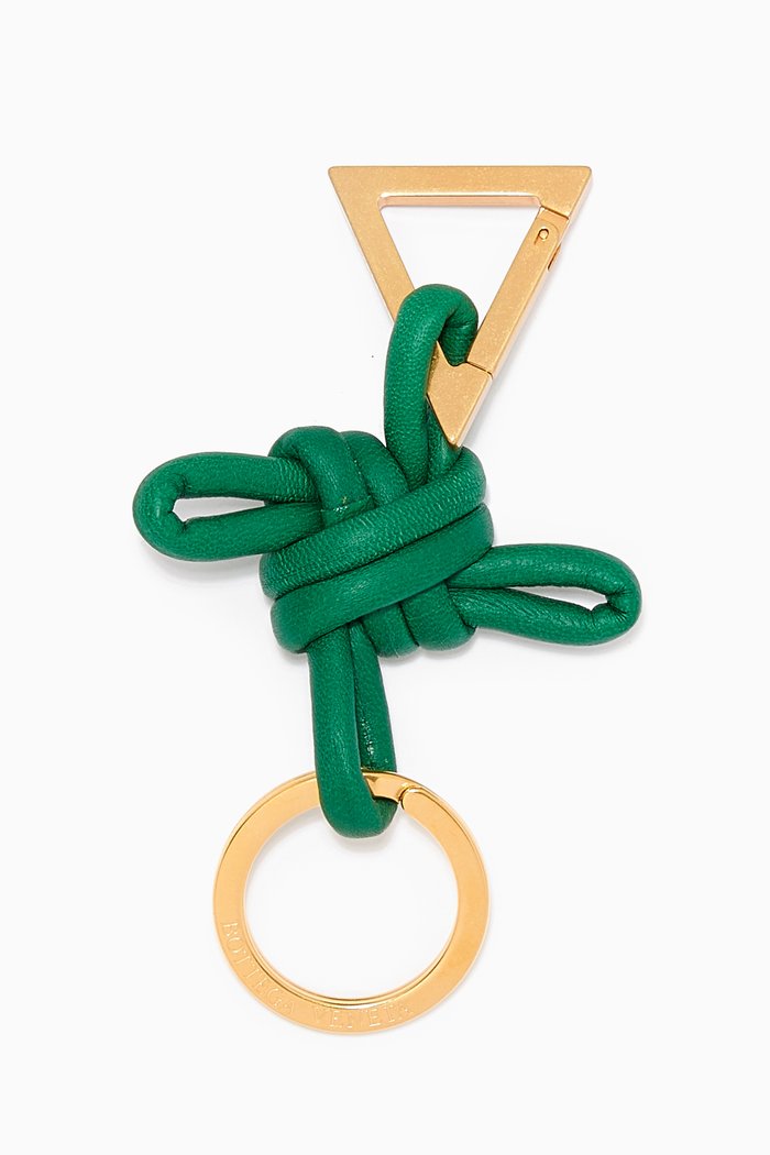 

Knotted Key Ring in Nappa, Green
