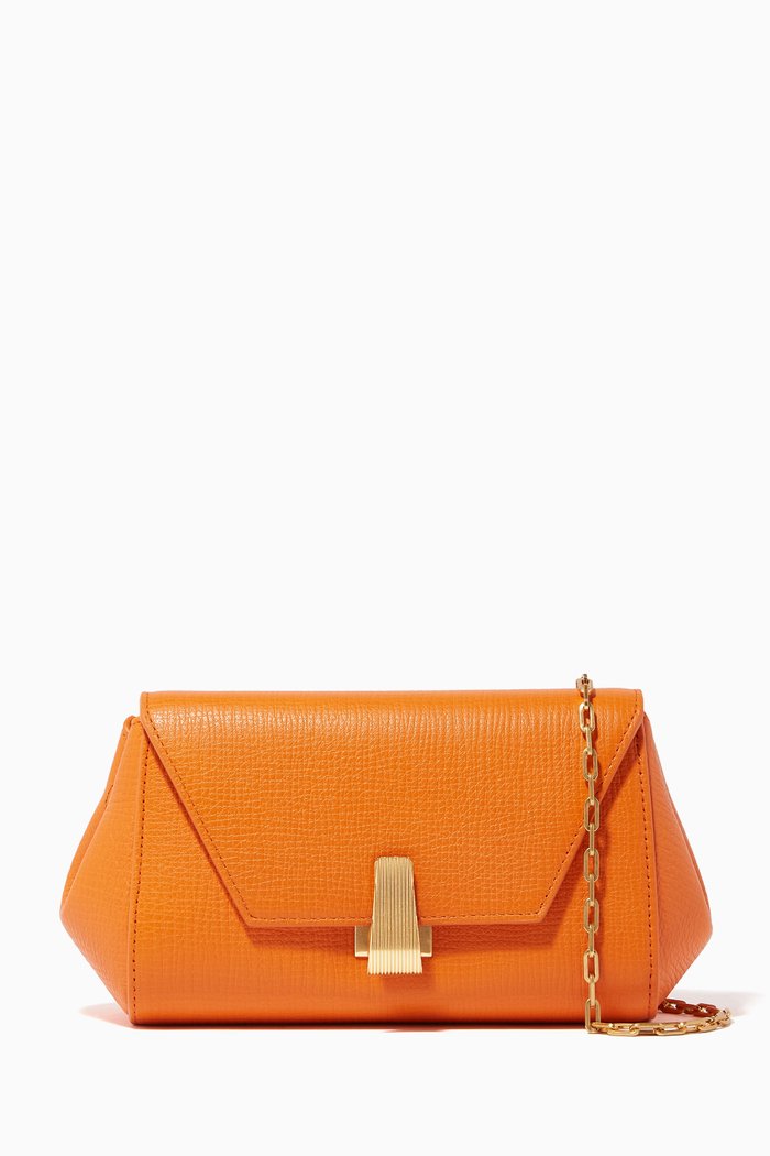 

Mini BV Angle in Palmellato Calfskin, Orange