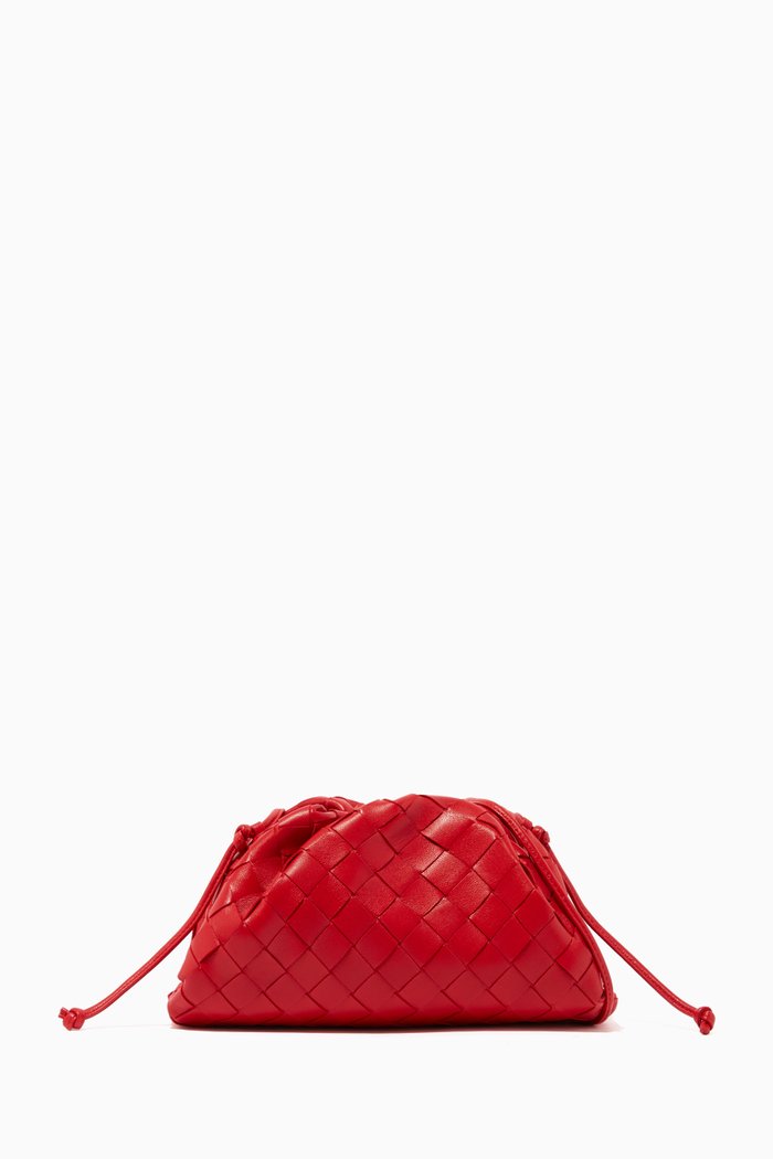 

The Mini Pouch in Intrecciato Nappa, Red