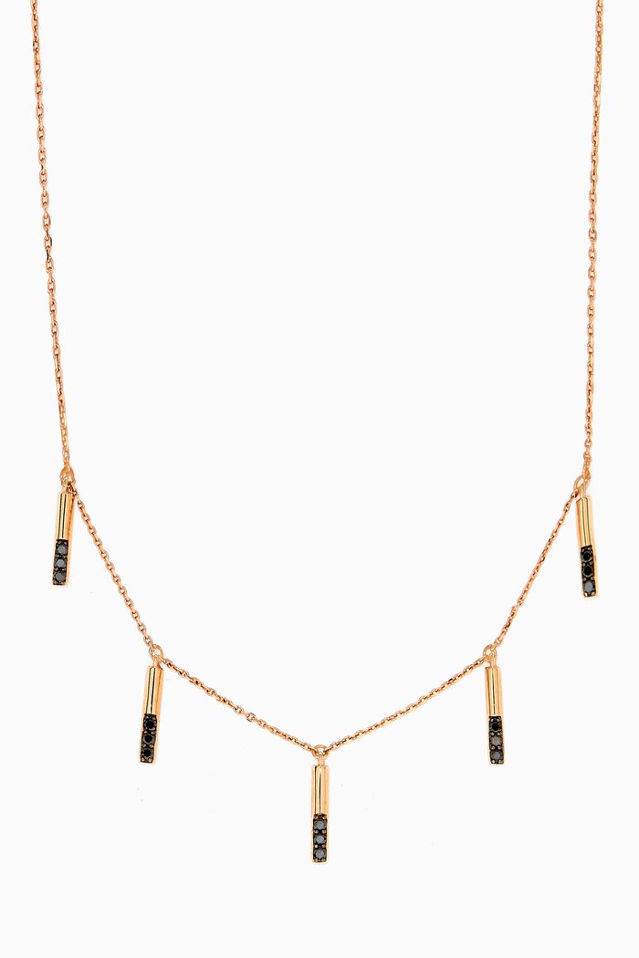 

Matisse Black Diamond Necklace in 14kt Rose Gold