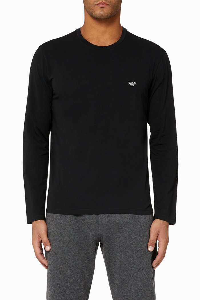

EA Micro Eagle Loungewear T-Shirt, Black