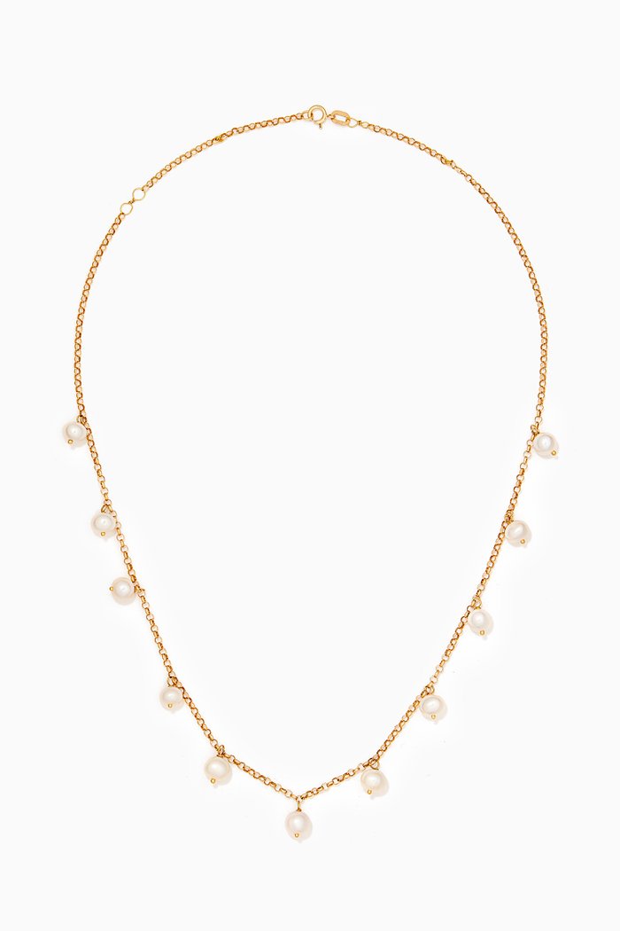 

Luna Pearl Necklace in 18kt Gold