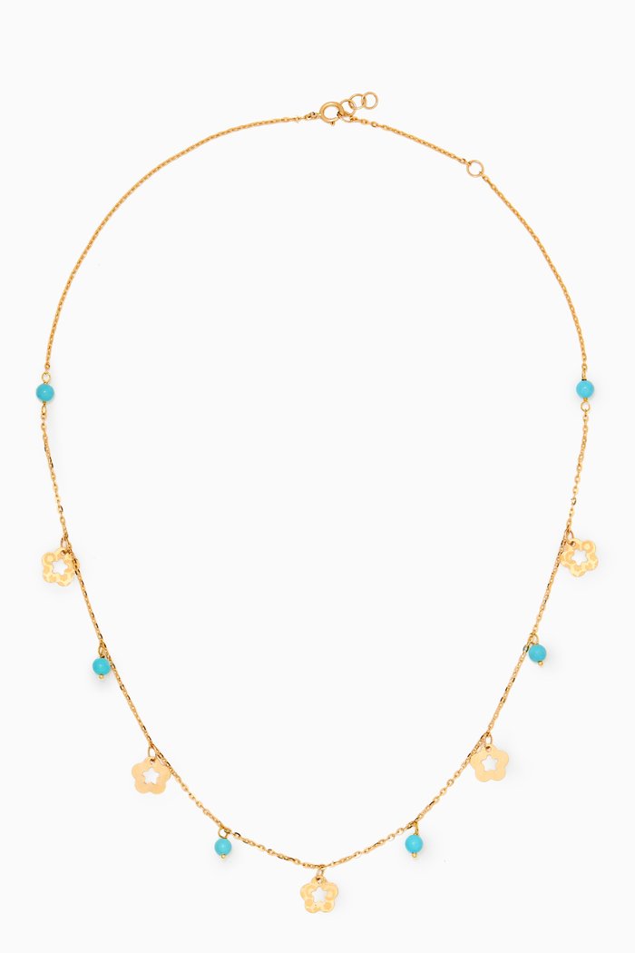 

Zahra Charm Necklace in 18kt Gold